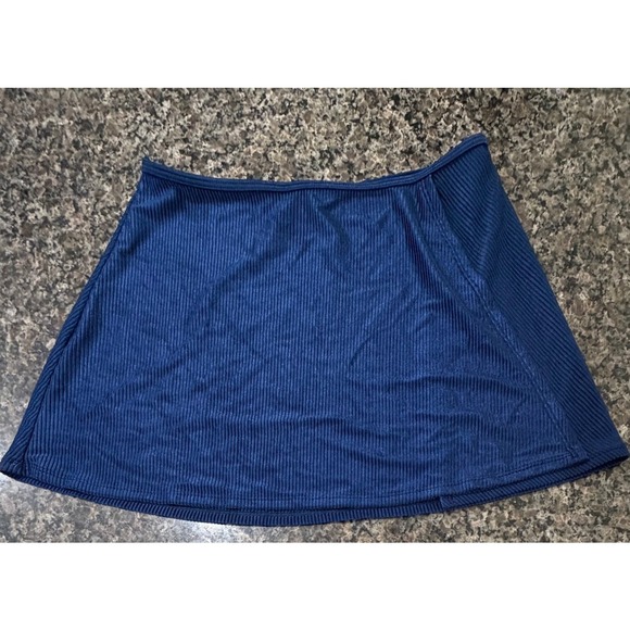 Catalina Other - Catalina Womens Navy Blue Ribbed Swim Skirt Wrap Front Size Large B34